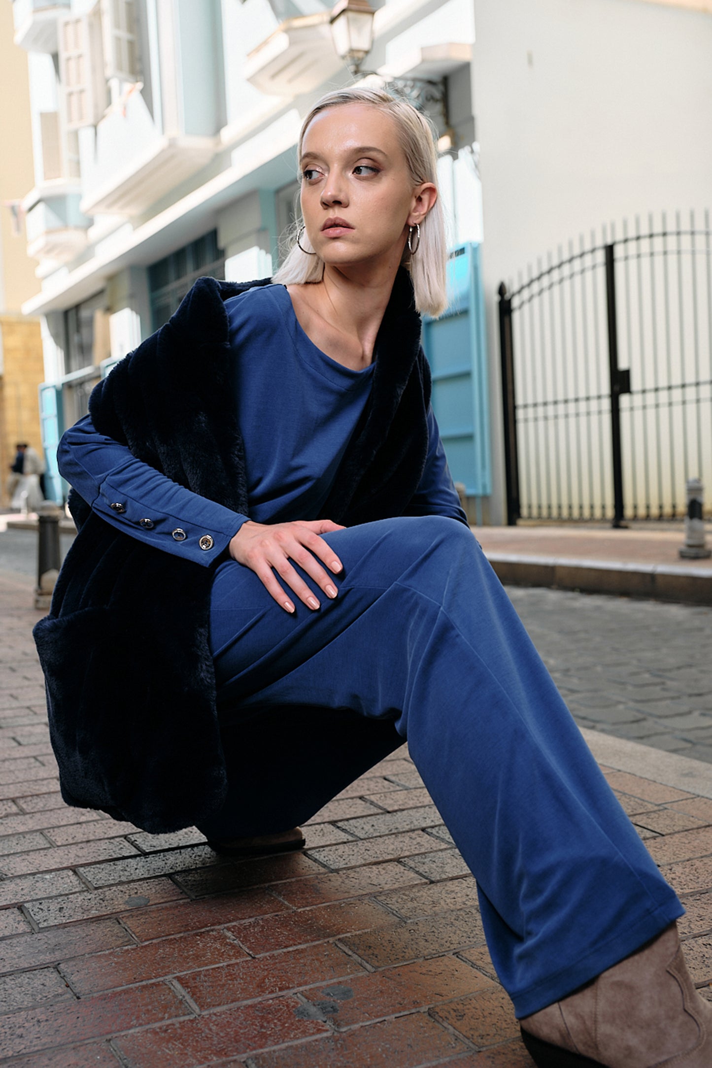 Batwing Top in Blue