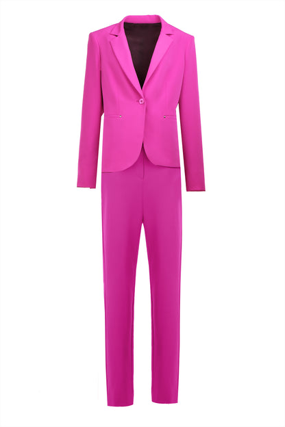 Fuchsia Blazer and Pant Suit
