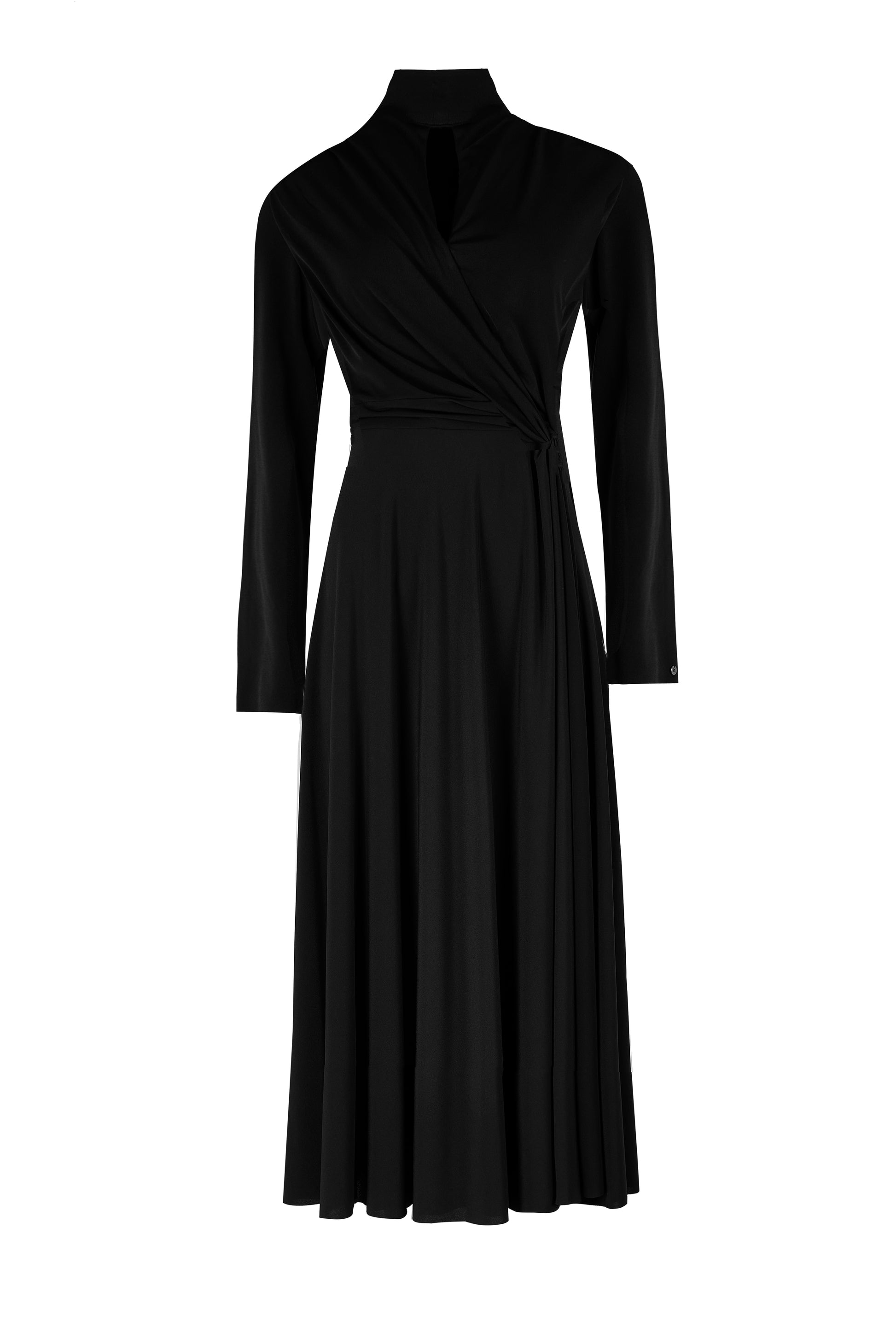 Wrap Dress with Front Keyhole