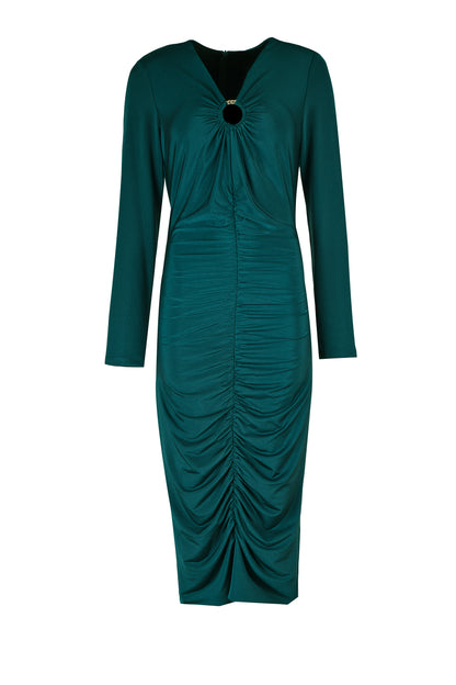 Green Ruched Dress