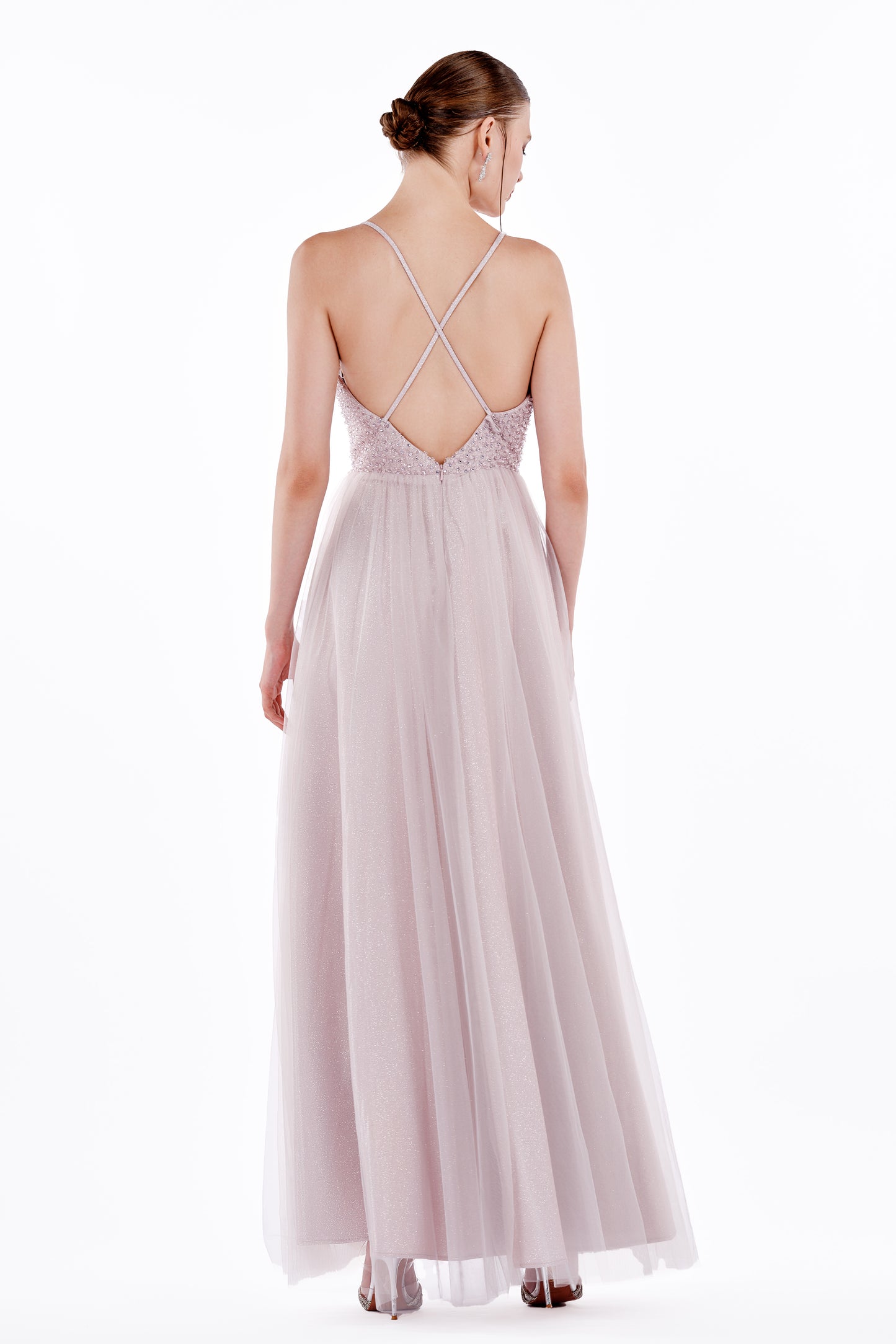 Pearl Open Cross-Back Dress